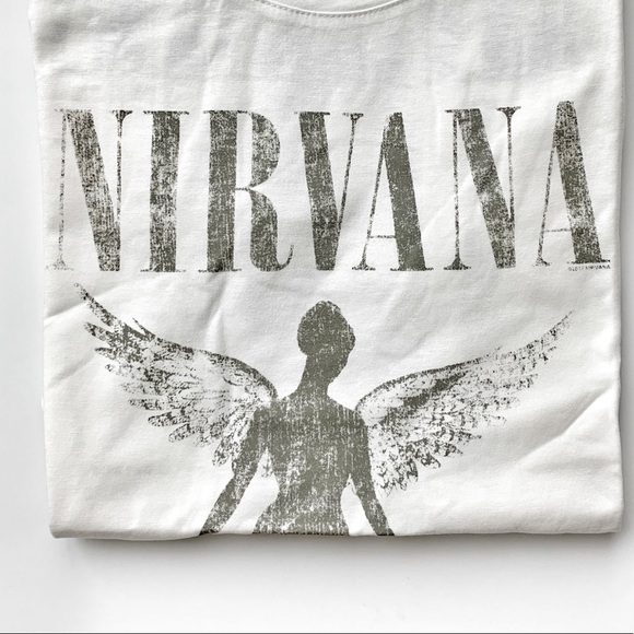 1 DAY SALE ! VINTAGE WHITE NIRVANA Tee - Picture 3 of 9